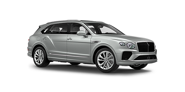 Exclusive Cars Vertriebs GmbH Bentley Bentayga EWB front side angled view in Moonbeam coloured exterior. 