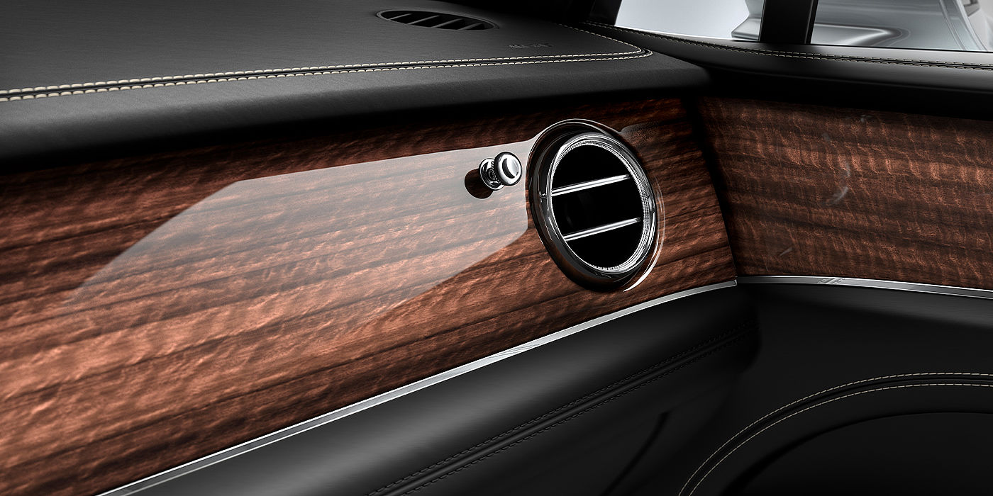 Exclusive Cars Vertriebs GmbH Bentley Bentayga SUV Dark Fiddleback Eucalyptus veneer detail