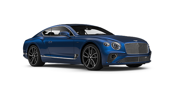 Exclusive Cars Vertriebs GmbH Bentley GT Azure coupe in Sequin Blue paint front 34