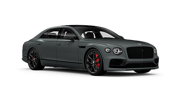 Exclusive Cars Vertriebs GmbH Bentley Flying Spur S front side angled view in Cambrian Grey coloured exterior. 