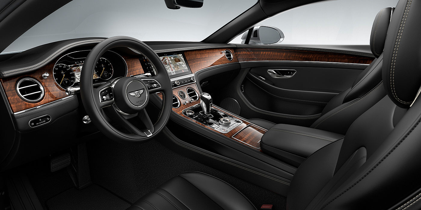 Exclusive Cars Vertriebs GmbH Bentley Continental GT coupe front interior in Beluga black hide