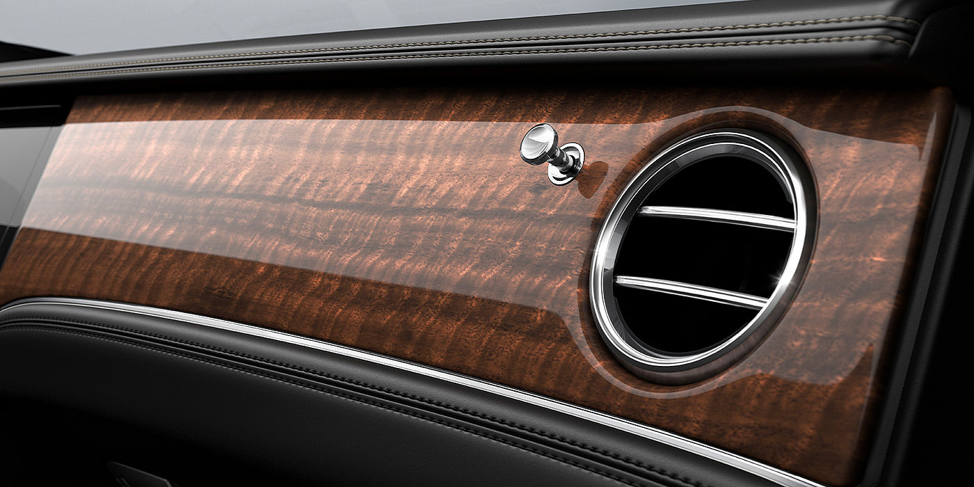 Exclusive Cars Vertriebs GmbH Bentley Continental GT Speed coupe Dark Fiddleback Eucalyptus veneer close up