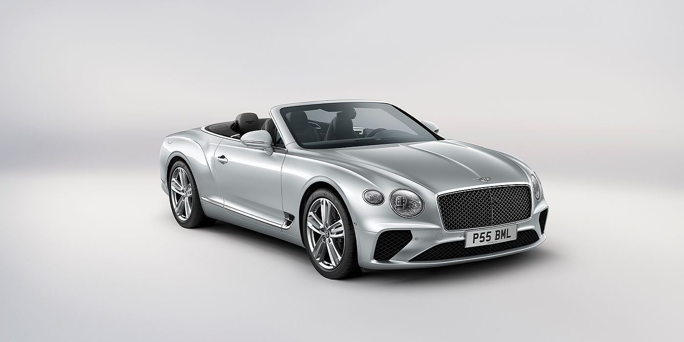 Exclusive Cars Vertriebs GmbH Bentley Continental GTC convertible in Moonbeam paint front 34