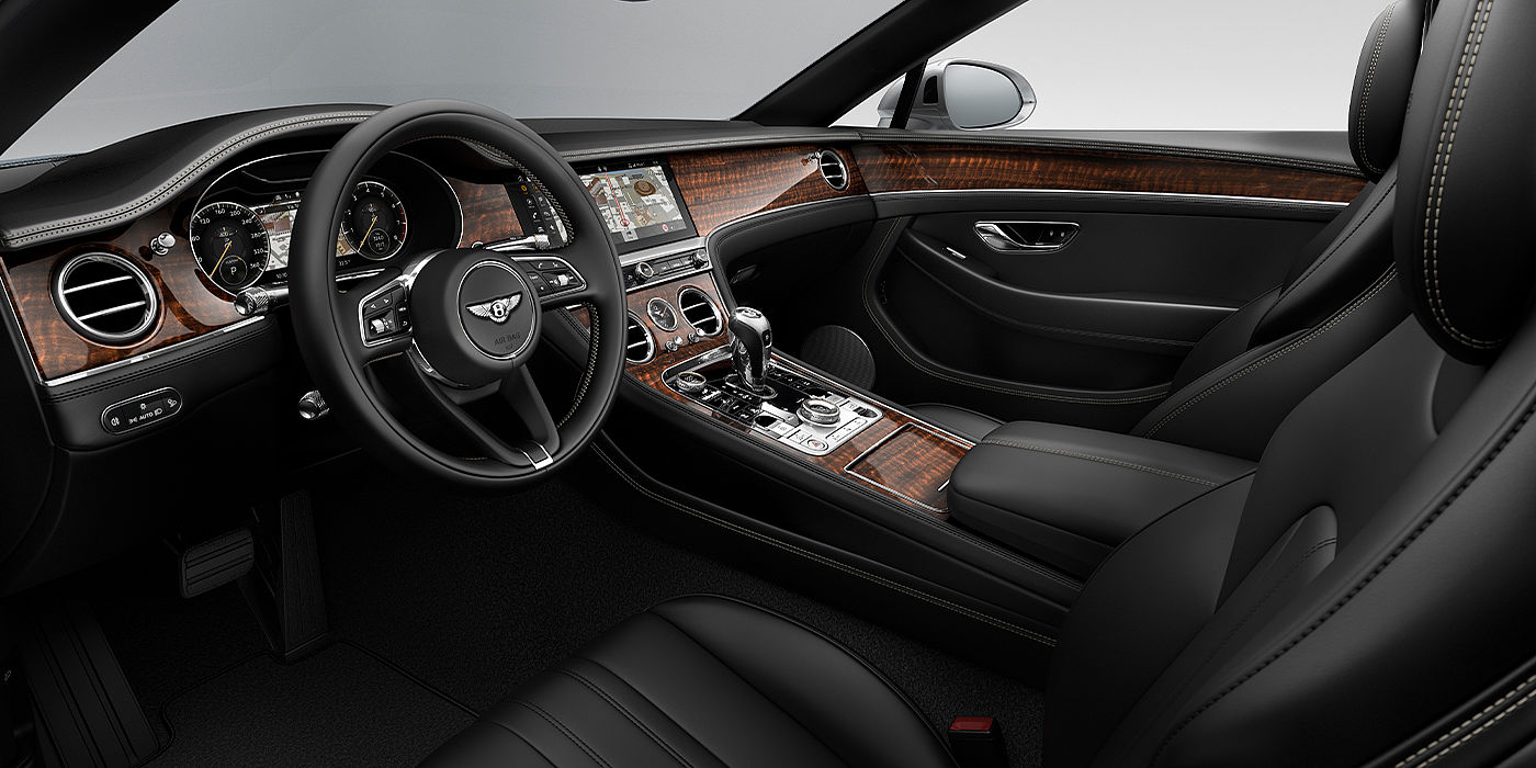 Exclusive Cars Vertriebs GmbH Bentley Continental GTC convertible front interior in Beluga black hide