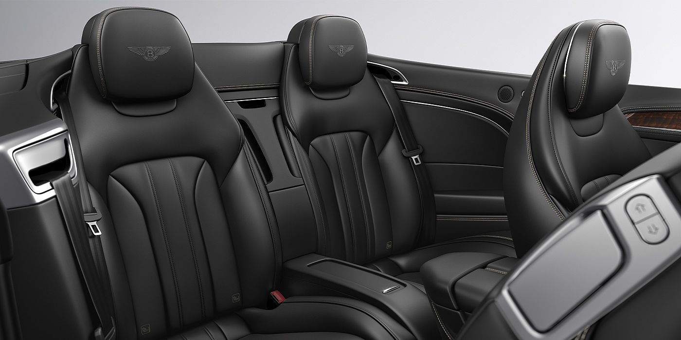 Exclusive Cars Vertriebs GmbH Bentley Continental GTC convertible rear interior in Beluga black hide