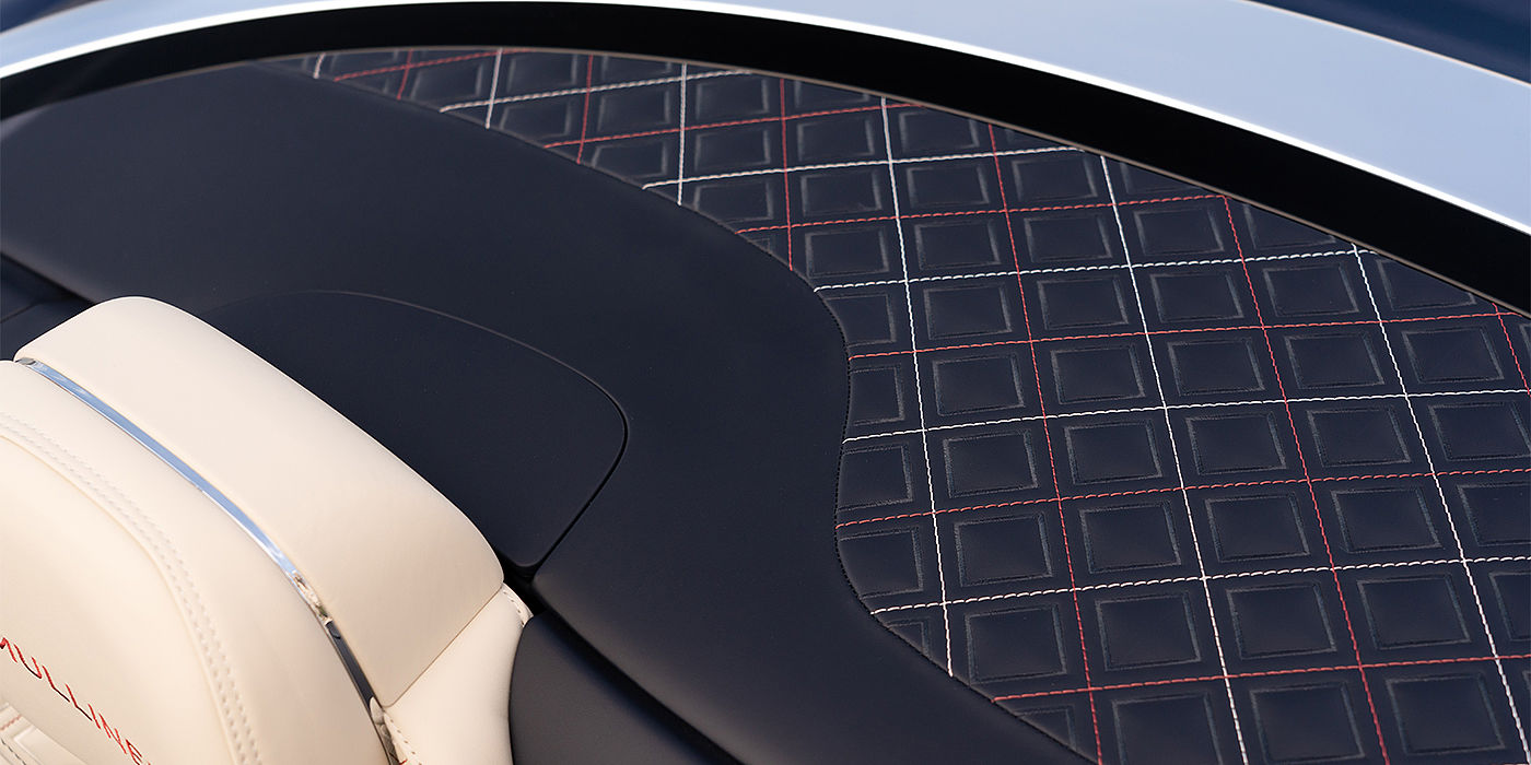 Exclusive Cars Vertriebs GmbH Bentley Continental GTC Mulliner convertible seat and cross stitched tonneau cover